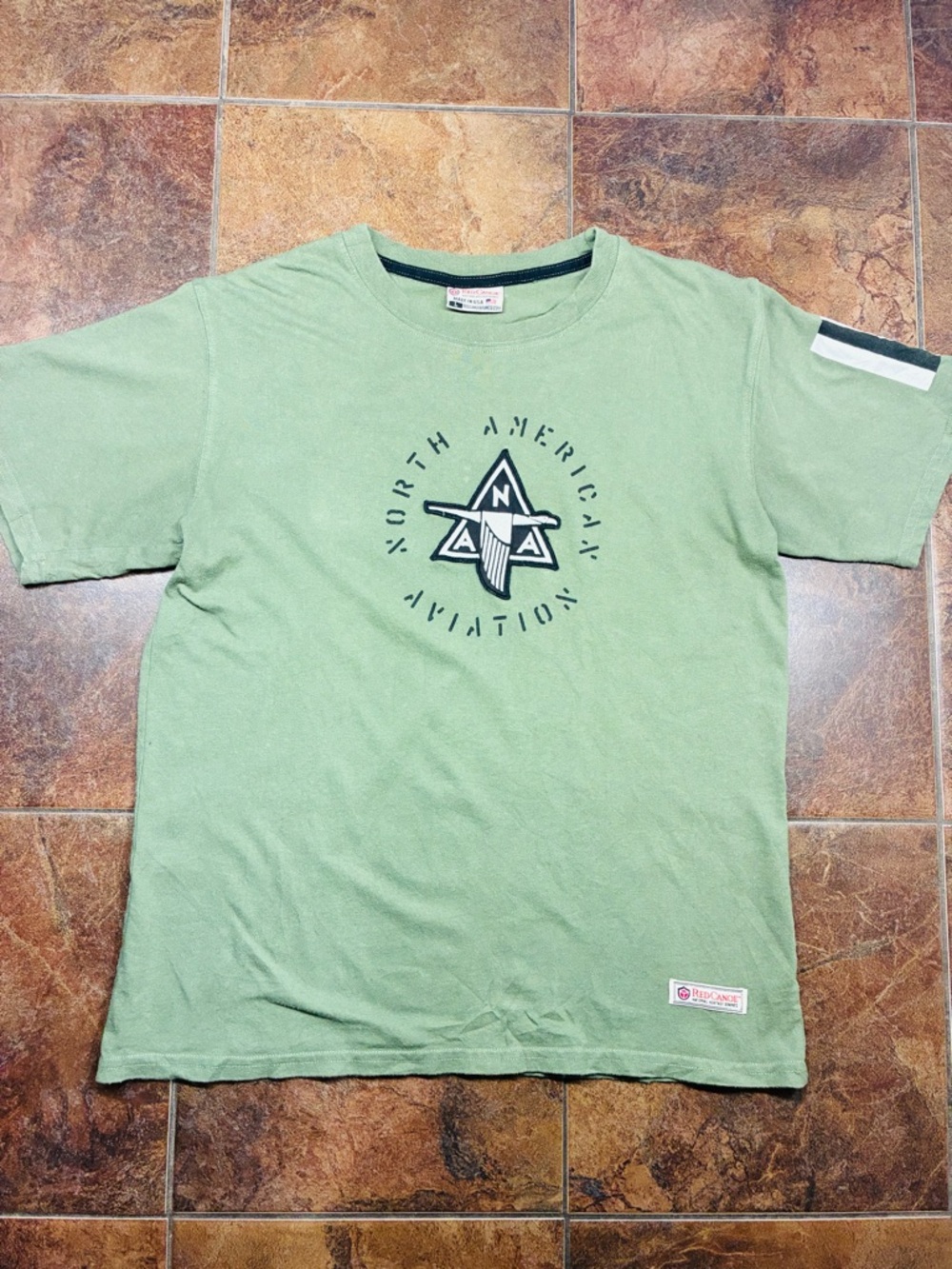 North American Aviation Sage Green Graphic Tee - Men's Short Sleeve
